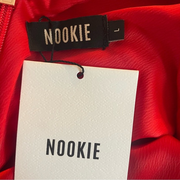 New! Nookie Red Gypsy Mini Halter Asymmetrical Mini Dress 37678 - Picture 9 of 11